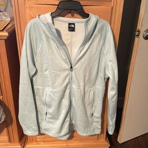 Light blue north face zip up